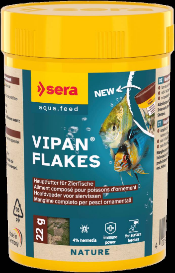 Sera Vipan Nature - Храна за всички видове рибки с инсекти и пребиотици,без оцветители и консерванти 100 мл.